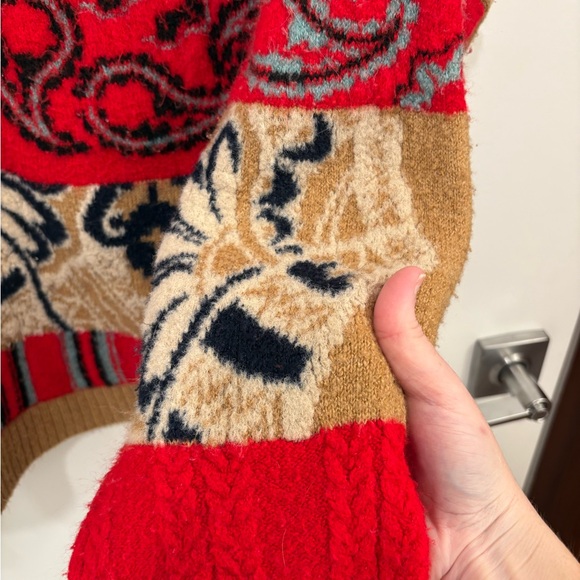 Anthropologie Rachael Patchwork Knit Sweater Size Medium - Picture 11 of 15